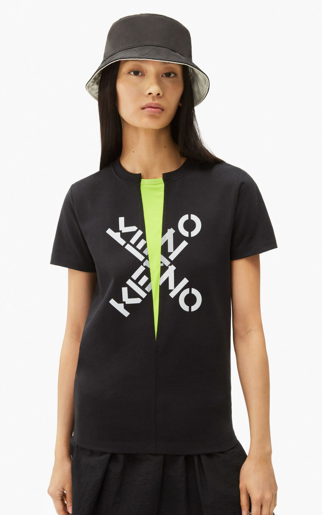 Kenzo Big X Sport Camisetas Mujer Negras | 5297084-OL